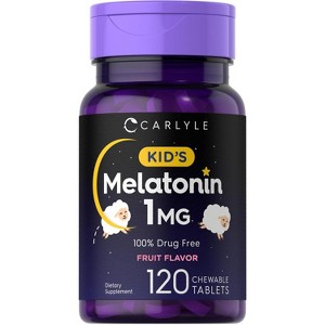 Carlyle Kid's Melatonin 1mg | 120 Chewable Tablets - 1 of 4