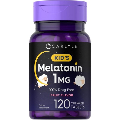 Carlyle Kid's Melatonin 1mg | 120 Chewable Tablets - image 1 of 4