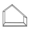 CAVINAS Twin Size Floor Bed Modern House Shaped Wooden Bed Frame with Sloping Roof for Bedroom - 3 of 4