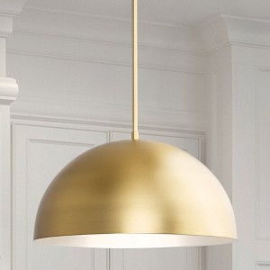 Urban Ambiance Luxury Mid-Century Modern Indoor Pendant,  8-5/8''H x 15-3/4"W x 15-3/4''D,  Brushed Gold Finish, UHP4792 - 1 of 4