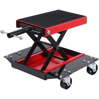 3.7" To 15.4" Motorcycle Lifter 1100 lbs Stand Lift Jack Table With Deck & Wheels