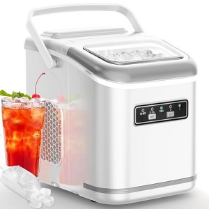 ZAFRO Ice Makers Countertop, Portable Ice Machine with Carry Handle, 26.5lbs/24Hrs, 6Mins/9 Ice Cubes, Self-Cleaning Countertop Ice Maker (White) - 1 of 4