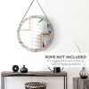 FONTOI Farmhouse Wall Mirror Decorative Round Accent Mirror with Wooden Frame for Living Room Bedroom or Entryway, Natural Wood, 30.8"*30.8"*2" - 2 of 4
