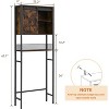 Over The Toilet Storage Cabinet with Sliding Door, Bathroom Above Toilet Storage Cabinet with Adjustable Shelves - 3 of 4