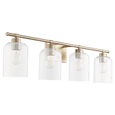 Quorum Lighting Tribute 4 - Light Vanity in  Aged Brass