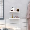 LEDREM Floating Wall Shelf 15.7 Inches, Set of 2, with Metal Bracket for Easy Installation, Display Trinkets,in The Living Room, Entryway, Bedroom - 4 of 4