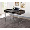 Vynxaria Modern Contemporary USB Supported Computer Desk With Drawer Space Providing Storage, Wood And Steel Construction - 2 of 4