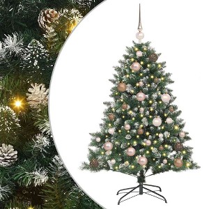 vidaXL Artificial Christmas Tree with 150 LEDs Green 85 x 85 x 120 cm - 1 of 4
