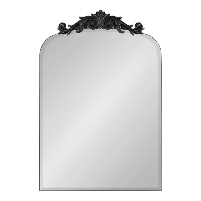 Arendahl Baroque-Inspired Black Frameless Arch Mirror - 20x30