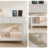 VINGLI White 2-Layer 3-Drawer MDF Grille Entry Table - 2 of 4