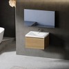 Whisen Floating Wall-Mounted Bathroom Vanity with Wave-Textured Soft-Close Drawers, Basin, Pre-Assembled Cabinet - 2 of 4