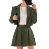 EXLURA Women's Business Casual Blazer Suit Sets and Pleated Mini Skirt 2 Piece Outfits Trendy Long Sleeve Y2K Clothes 2025 - 3 of 4