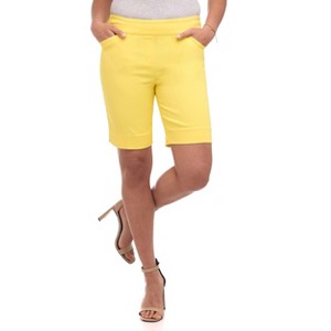 Rekucci Women's Comfort Pull-On Walking Shorts with Pockets – Classic Fit & Soft Stretch - 1 of 4