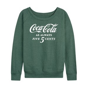 Women's - Coca-Cola - As Always Five Cents Lightweight French Terry Slouchy - 1 of 4