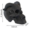 SEVOBAL Party Decorations and Accessories Flame Resistant Skull Fireplace Log Durable Heat Safe Material for Halloween, Black, 6.1"*8.7"*7.3" - 3 of 4
