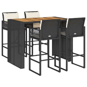 vidaXL Garden Bar Set - Black - 57.1" - 4 Piece - 1 of 4