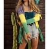 Women's Mardi Gras Tie Dye Cardigan - Blue Buttercup - 3 of 3