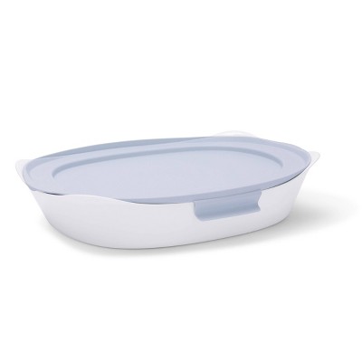 Rubbermaid DuraLite Glass Bakeware, 9" x 13" Glass Bakeware, Baking Dish, Cake Pan, or Casserole Dish with Lid