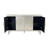 Modern Sideboard Decorative Storage Cabinet, CENGHU Wooden Console Table Coffee Bar Cabinet with 4 Doors for Living Room, Kitchen, Bedroom, Hallway - 4 of 4