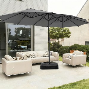 15ft Patio Umbrella with  Tilt Waterproof Sun Shade for Deck, Pool, Garden - 1 of 4