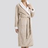 Pure Fiber Women's Coral Fleece Keila Faux Shearling Bathrobe - 2 of 4