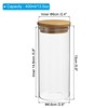 Unique Bargains Kitchen Food Storage Glass Jar with Airtight Bamboo Lid 2 Pcs - 2 of 4