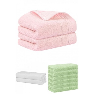 REGALWOVEN Striped Soft Absorbent Bathroom Cotton Towel Set 3 Pcs