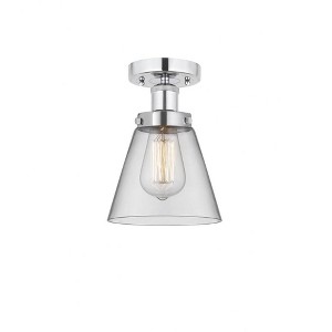 Cone - 1 Light Semi-Flush Mount In Industrial Style-8.25 Inches Tall and 6.5 Inches Wide - 1 of 1