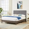 VECELO Platform Bed Frame Upholstered Beds with Height-Adjustable Cotton and Linen Headboard, Bed Frame - 4 of 4