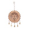 19" x 10" Iron Eclectic Sun Windchime Brown/Pink/Blue - Olivia & May - 4 of 4