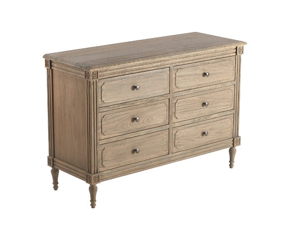 Elmhurst 6 Drawer Chest Antique Wood - Finch