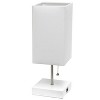 Petite Stick Lamp with USB Charging Port and Fabric Shade - Simple Designs - 3 of 4