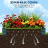 Large Oval Galvanized Raised Garden Bed Kit with Cover Zippered Screen Doors,Open Base Design,Thick Steel,Planter Box for Vegetables,Flowers - 3 of 4