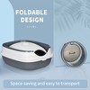 HTUTWOO Foldable Cat Litter Box, Enclosed Litter Pan with Air Freshener, High Sides Large Two-Way Entrance for Easy Access, Easy to Clean - 2 of 4