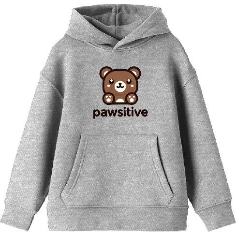 Pawsitive Bear Youth Long Sleeve Hoodie - image 1 of 2