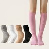 Anna-Kaci Women's 3-Pack Scrunch Grip Socks with Non-Slip Sole Soft Stretch Knit Fabric and Ribbed Ankle Design - 3 of 4