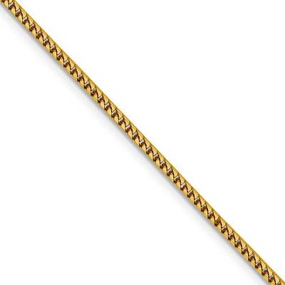 Black Bow Jewelry 2mm 14k Yellow Gold Solid Franco Chain Necklace