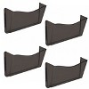 Azar Displays Dark Gray/Smoke Plastic Wall Mount File Holder with Magnets, 4-Pack - 3 of 4