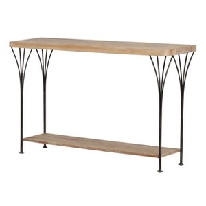 Thetford Console Table Washed Wood - Alaterre Furniture, Brown