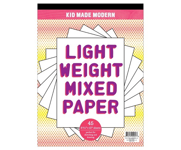 Kid Made Modern Drawing Pad, Light Weight Mixed Paper, 11" x 14", 45 sheets - White