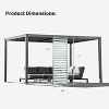 GDFStudio Holt Outdoor Aluminum Louvered 85" X 35" Privacy Screens Attaches to Pergola - 3 of 4