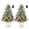 Whizmax 3FT Prelit Premium Artificial Christmas Tree with LED, Mini Prelit Xmas Pine Tree for Christmas Decoration,8 Mode ,2PCS - 4 of 4