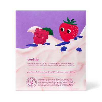 Mixed Berry Flavored with Other Natural Flavors Lowfat Kids' Yogurt Pouches - 3.5oz/4ct - Good & Gather™