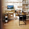 Tangkula L-Shaped Gaming Desk w/ LED Lights & Power Outlets Monitor Stand Fabric Bag - 4 of 4