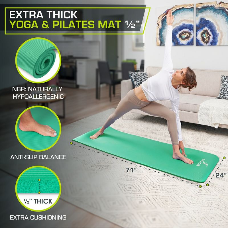 ProsourceFit Extra Thick Yoga and Pilates Mat, 2 of 6