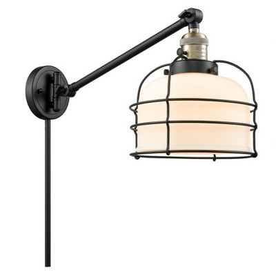 Bell - 1 Light Swing Arm Wall Sconce In Industrial Style-25 Inches Tall and 8 Inches Wide