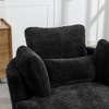Hrinhom 42" W Oversized Barrel Chair,Modern Chenille Swivel Sofa Chair with Metal Base - 2 of 4