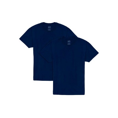 Fruit Of The Loom Mens Eversoft Short Sleeve Crew T-Shirt 2 Pack, L, J Navy