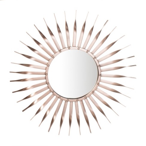 Marlene Sunburst Mirror Rose Gold, Wooden Starburst Mirror Target