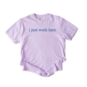 Simply Sage Market Embroidered I Just Work Here Garment Dyed Tee - 1 of 4